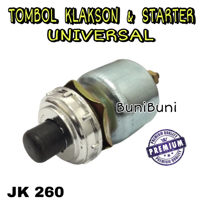 Saklar / Switch / Tombol Untuk Klakson &amp; Starter / Stater Mobil &amp; Motor Universal 12V / 24V - JK260