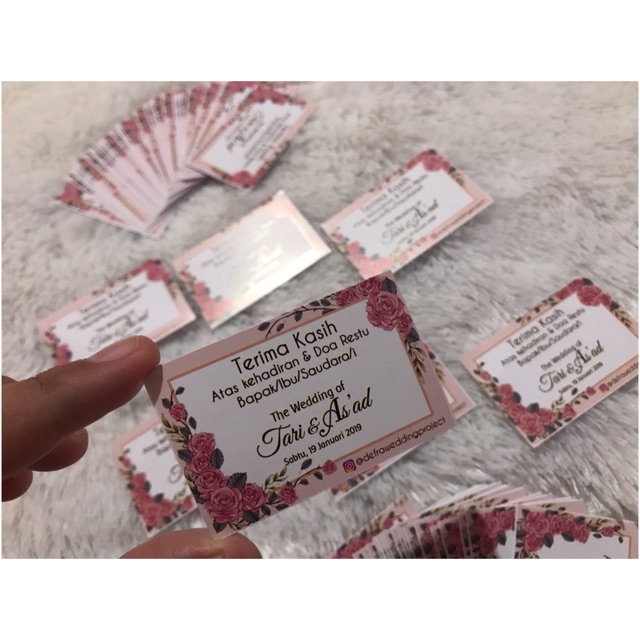 Tag Souvenir Ucapan Terimakasih Kartu Ucapan Kartu Terima Kasih Kupon Souvenir Shopee Indonesia