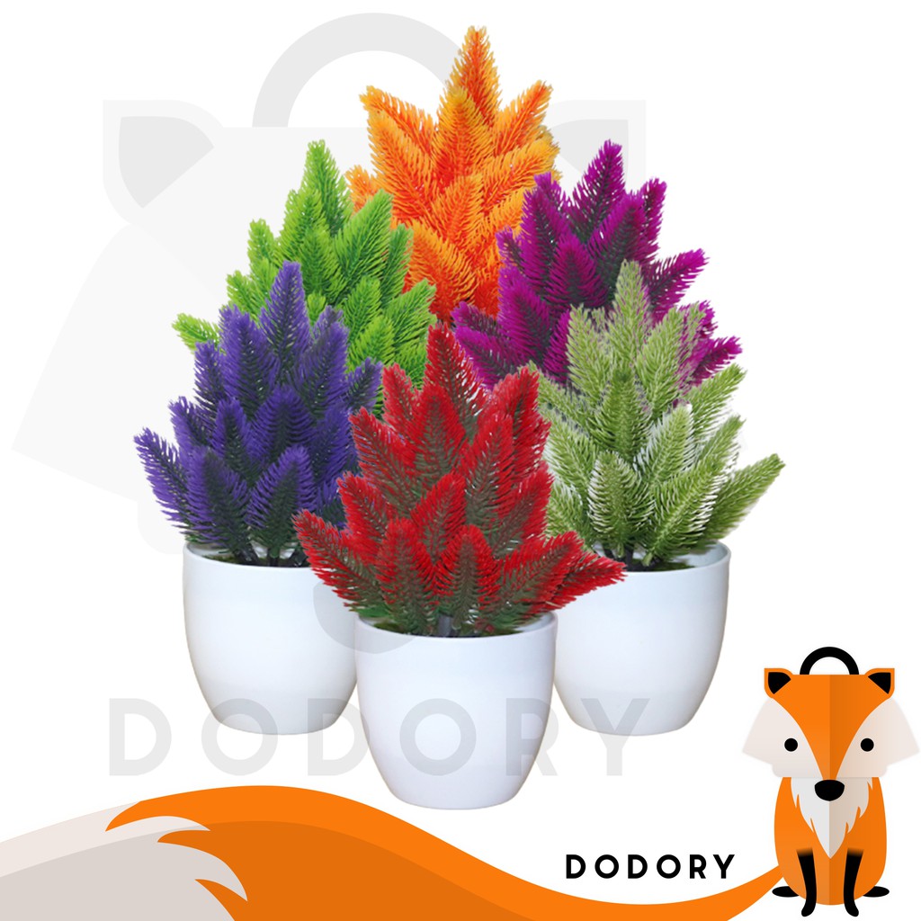 DODORY PT44 Pot Tanaman Hias Bunga Hias Plastik Ornamen Pot Bongsai Artificial Flower Decoration