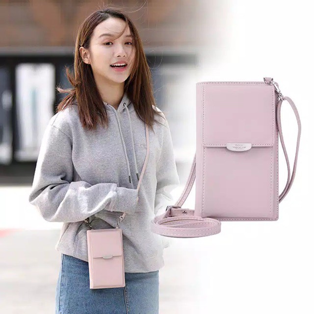 TAS DOMPET MURAH-KPOP-KOREA- LUCY - Pocket Bag Tas Slempang Wanita (2in1 Bisa Dompet Bisa Selempang)