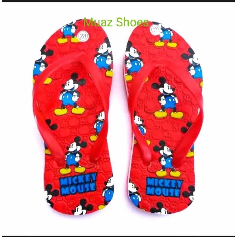 COD SENDAL JEPIT KARAKTER ANAK MICKEY MOUSE 26/35