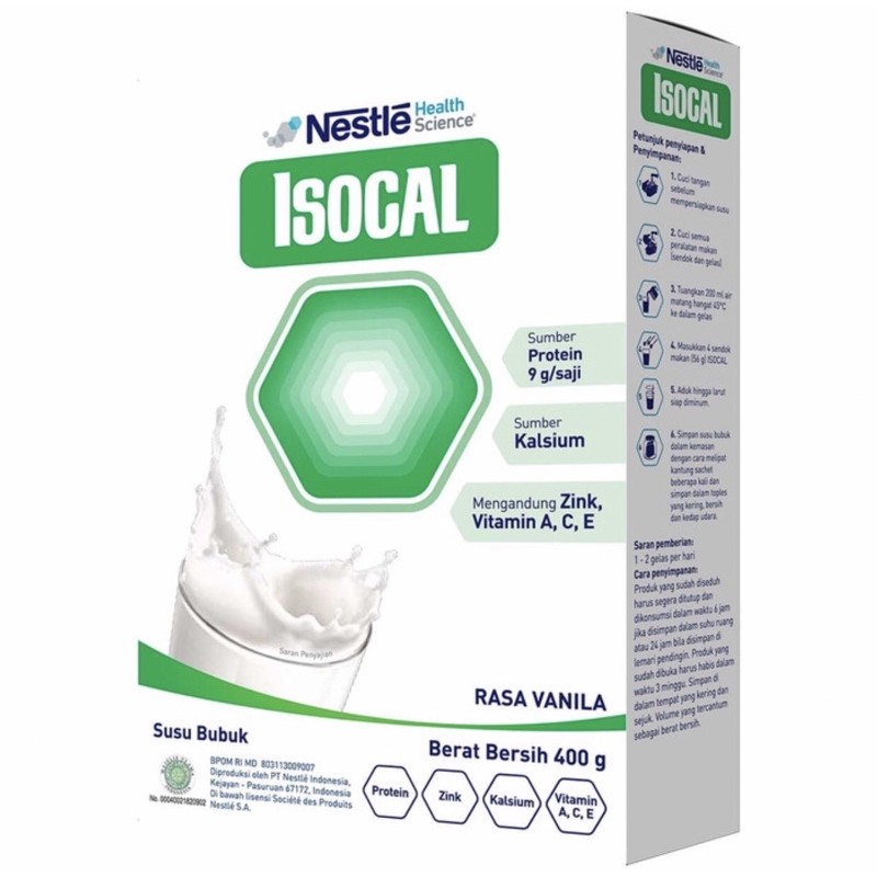 isocal 400 gram ( susu medis kaya nutrisi masa perawatan &amp; pemulihan )