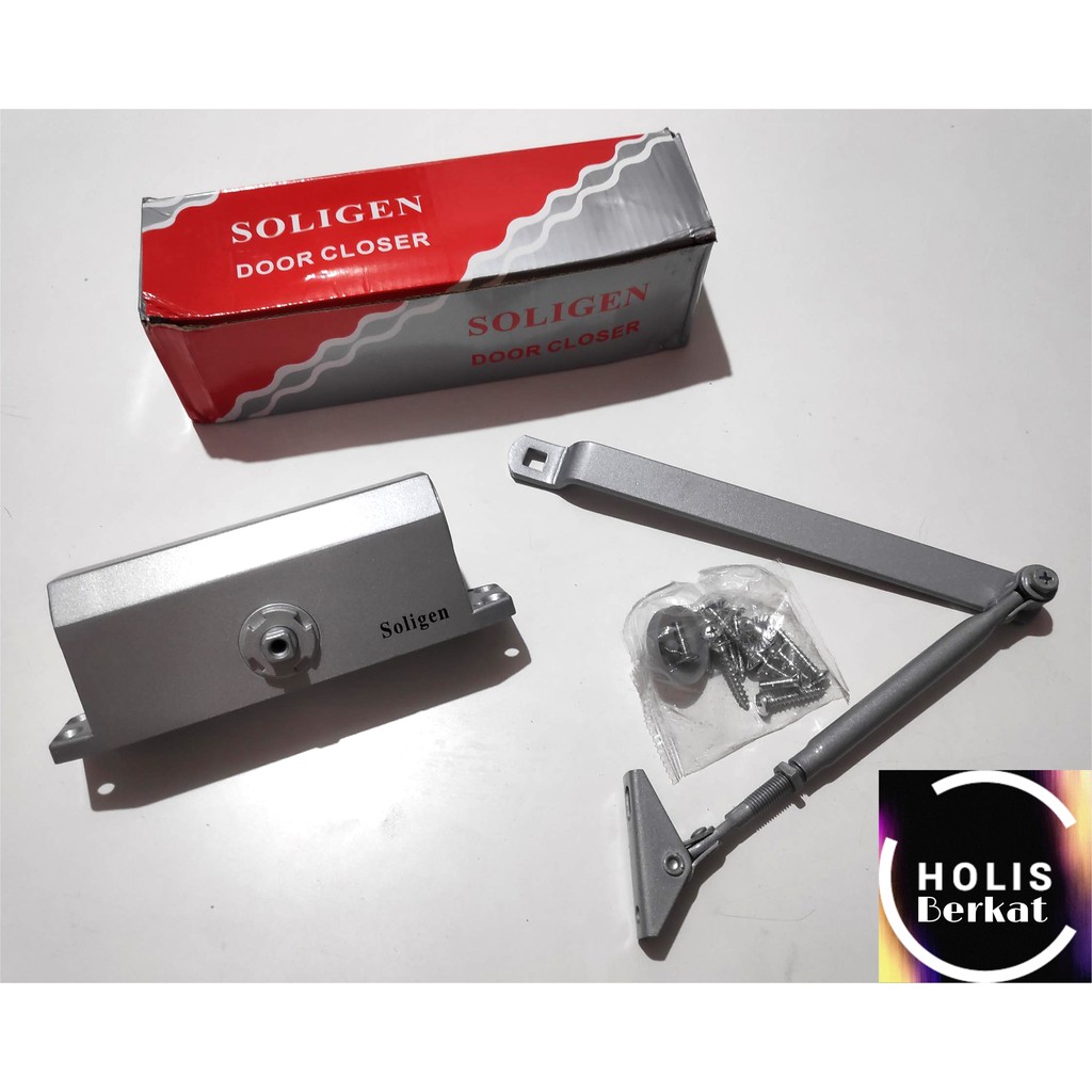 Door Closer SOLIGEN / Alat Penutup Pintu Warna Silver SOLIGEN