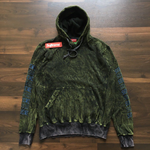 HOODIE SUPREME FONT HAND TIE DYE PREMIUM SAML HOODIE IMPORT KOREA UBA