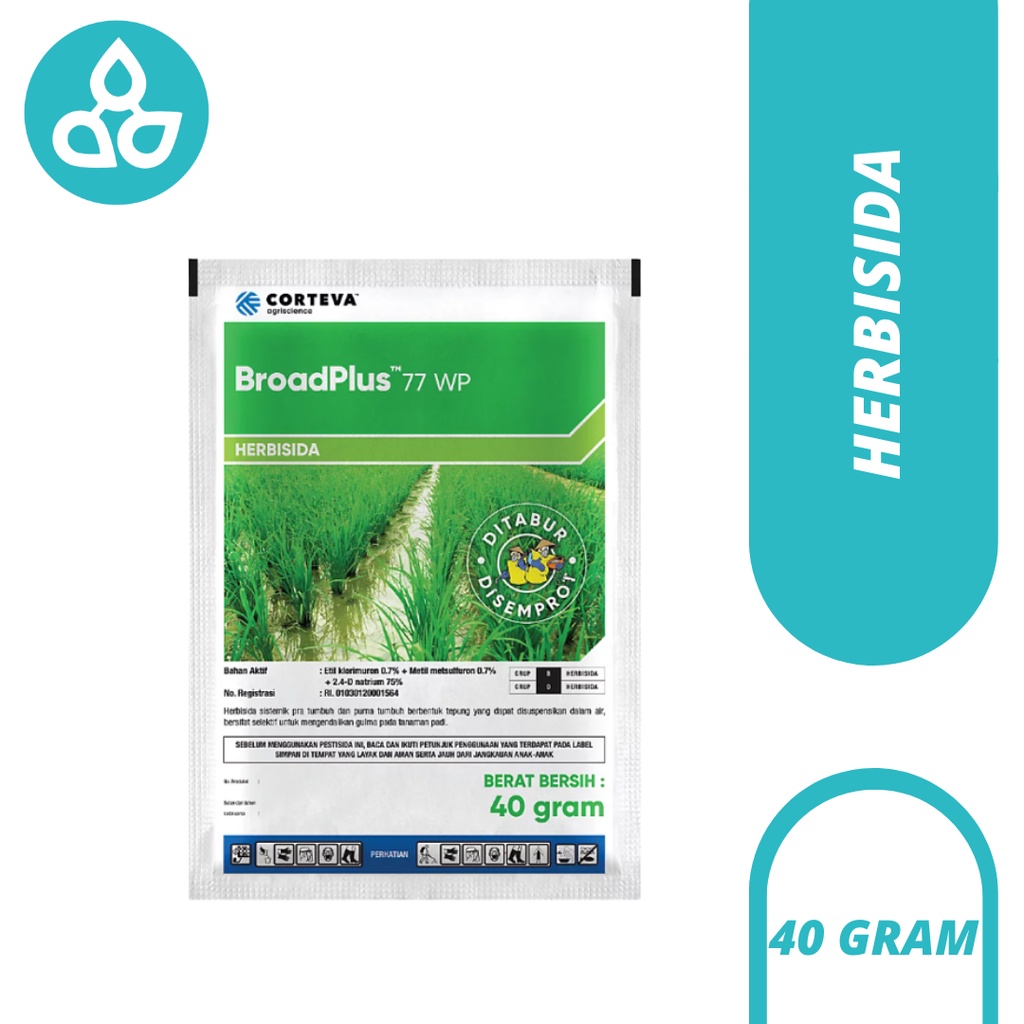 Pembasmi Hama dan Gulma BroadPlus® 77 WP Herbisida 40 Gram - Corteva