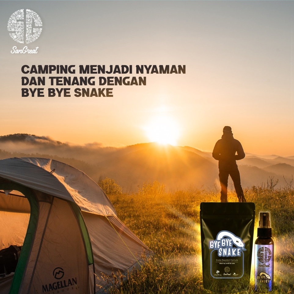 Semprotan cairan anti ular cairan anti ular penangkal ular alat pengusir ular masuk ke rumah non pestisida-SanGreat Bye Bye Snake Spray 100 ml-alami dan aman