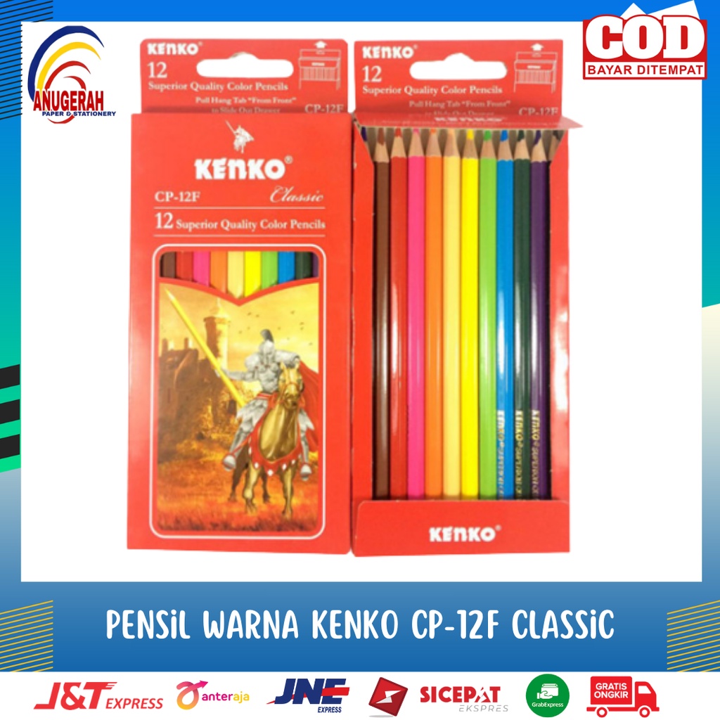 

PENSIL WARNA KENKO CP-12F CLASSIC 12 WARNA (PCS)