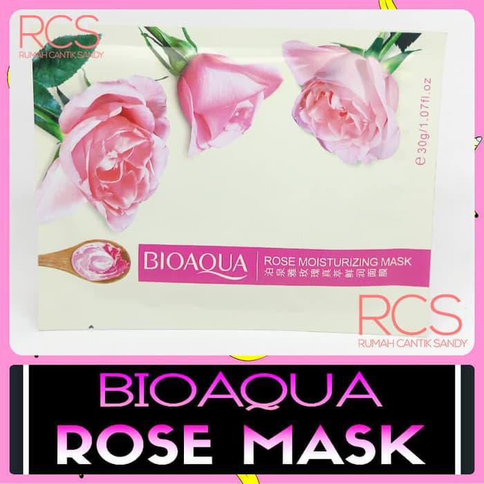 BIOAQUA ROSE MASK MASKER  BUNGA  MAWAR  MASKER  WAJAH 