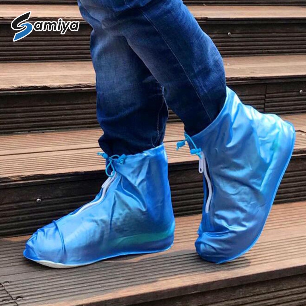 cover sepatu boot hujan waterproof / pelindung sepatu hujan anti air non-Slip