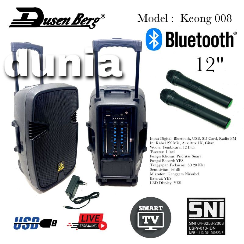 Speaker Portable 12 Inch Keong 12 Speaker Karaoke Di Smart Tv Youtube