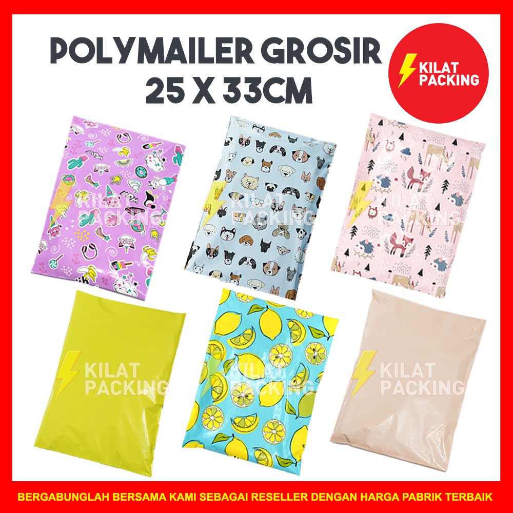 Amplop Plastik | Plastik Packing Polymailer 25x33 bungkus online Murah