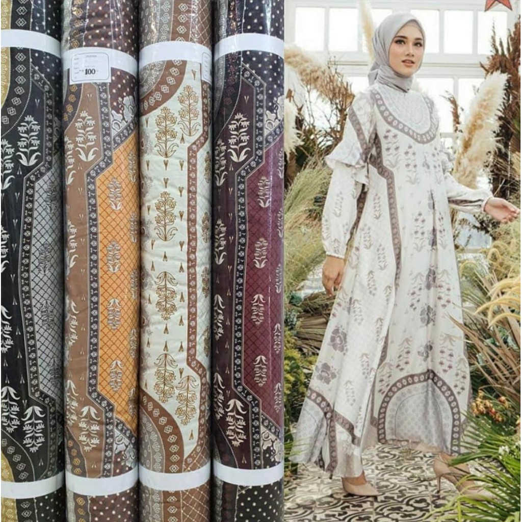 Kain Maxmara Lux Motif Melati harga per 0.5m