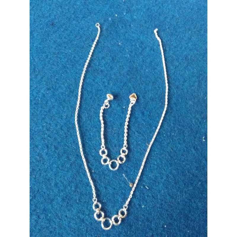 Set kalung Medan ring perak Murni