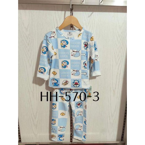 grosir baju tidur import / grosir piyama organik 4pcs 1/4th doraemon