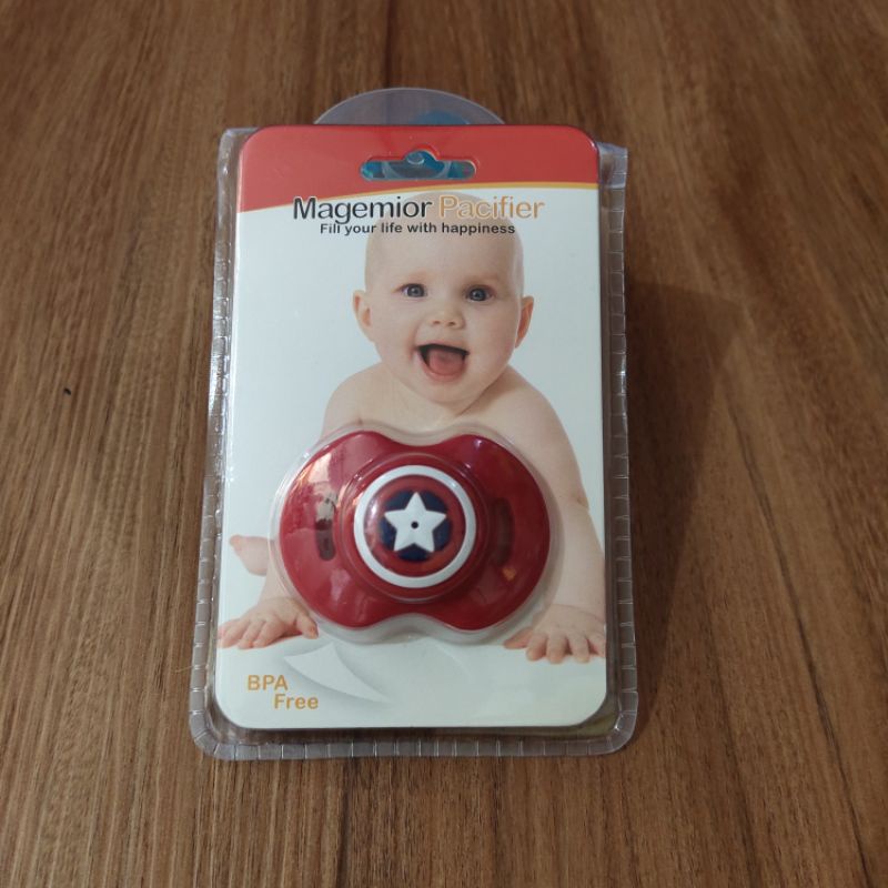 Hot Model! Empeng Bayi Dot Silikon Model Gepeng Superhero Superman Pacifier Free Box
