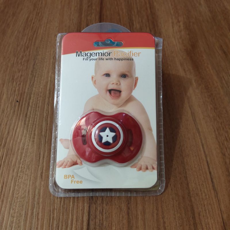 Hot Model! Empeng Bayi Dot Silikon Model Gepeng Superhero Superman Pacifier Free Box