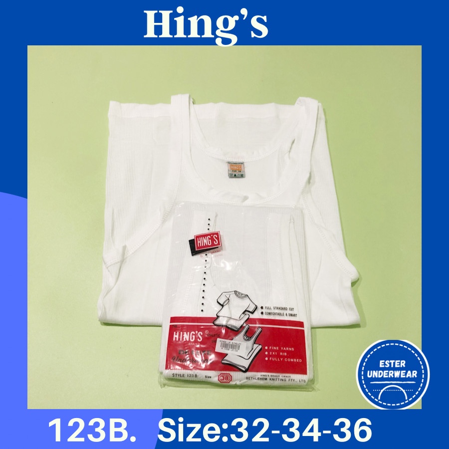 Kaos Singlet Pria HING'S 123LK SIZE 32-34-36 ISI-1 PCS