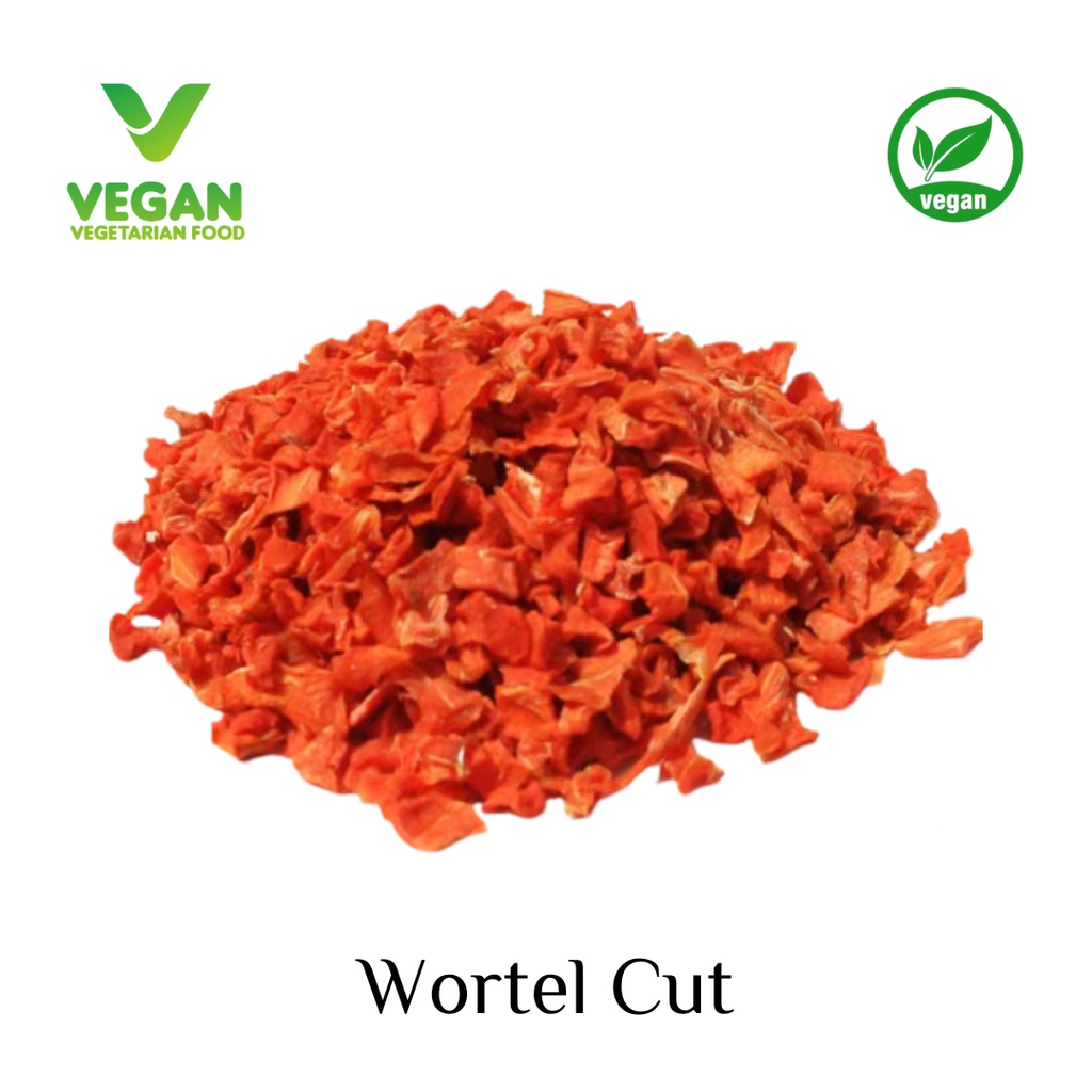 

Dehydrated Dried Carrot 3mm - 5 mm - 10mm/ Wortel Kering 100 gr