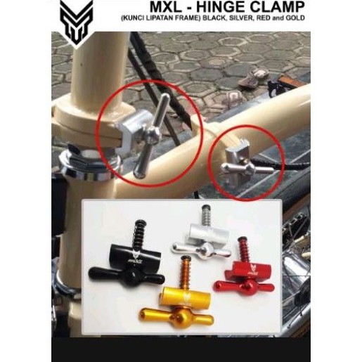 Hinge clamp kunci lipatan frame sepeda lipat