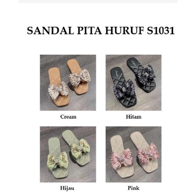 S1031 Sandal Slip Pita Huruf / Sandal Pita / Sandal Fashion Cewek / Sandal Murah / Sandal Import Wanita