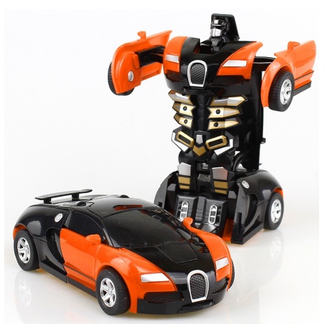 Mainan Anak Mobil Robot Transformers Tabrak Jadi Robot Mini 2 Fungsi