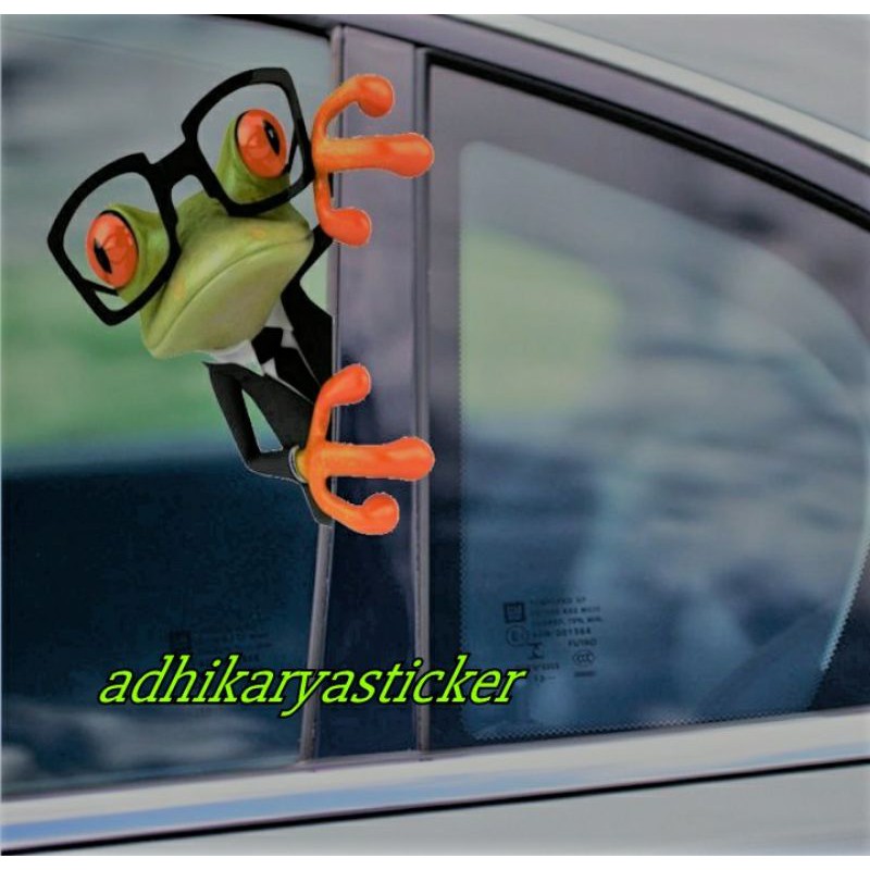 

Murah sticker kodok berdasi unik lucu