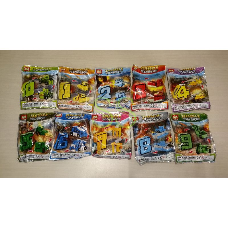 Mainan Anak Lego Robot Angka HA 1 set (10 Bungkus)