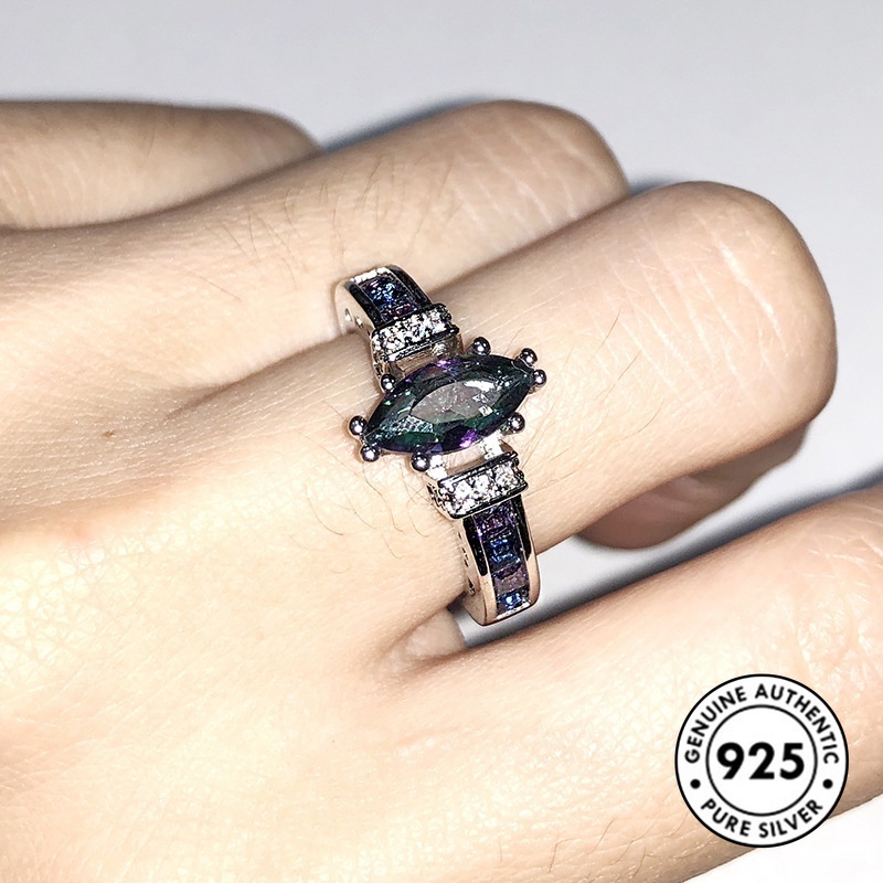 Cincin Amethyst Bahan S925 Silver Untuk Wanita