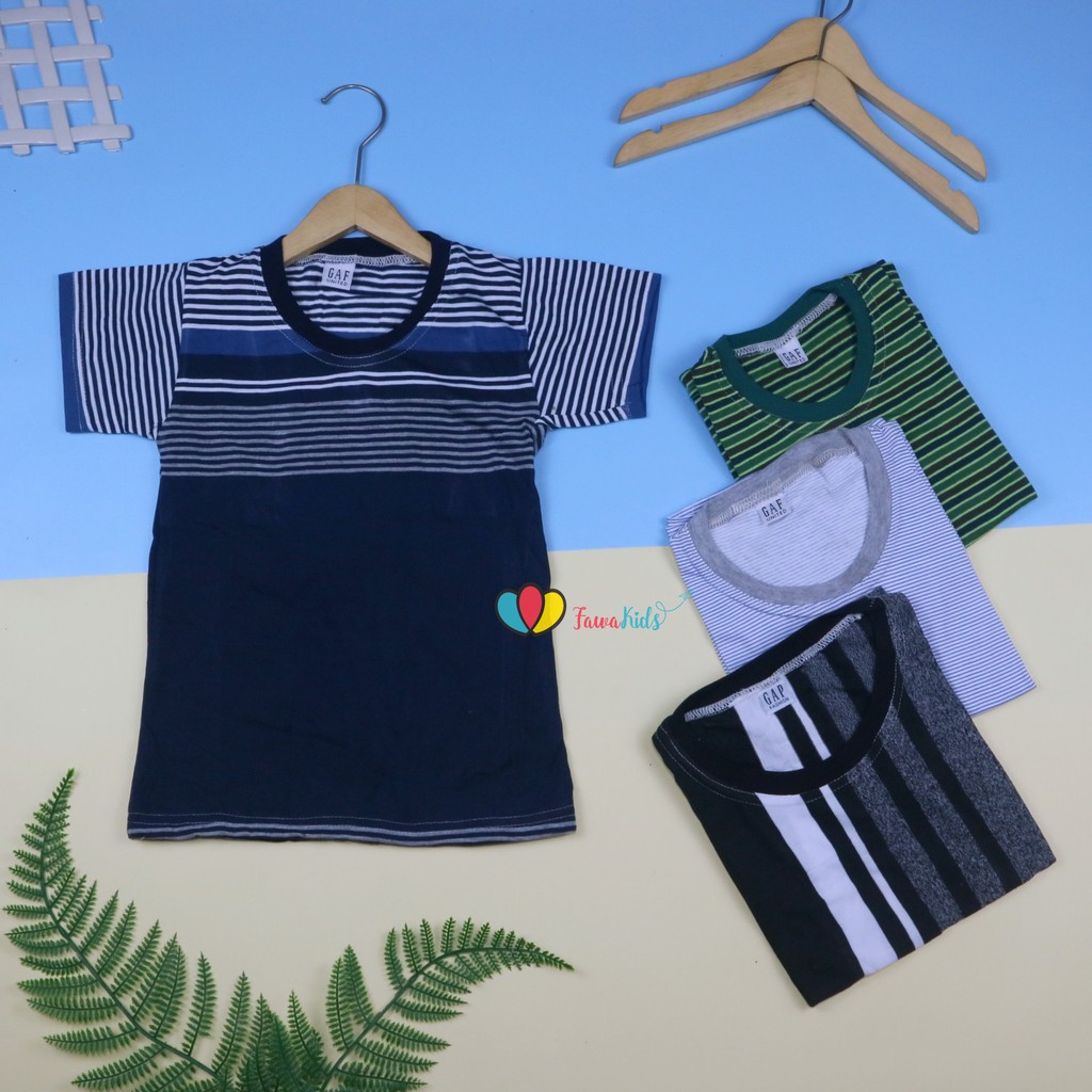 Baju Salur size 5-6 Tahun / Kaos Salur Anak Laki Baju Adem Lengan Pendek Murah Polos Import Konveksi