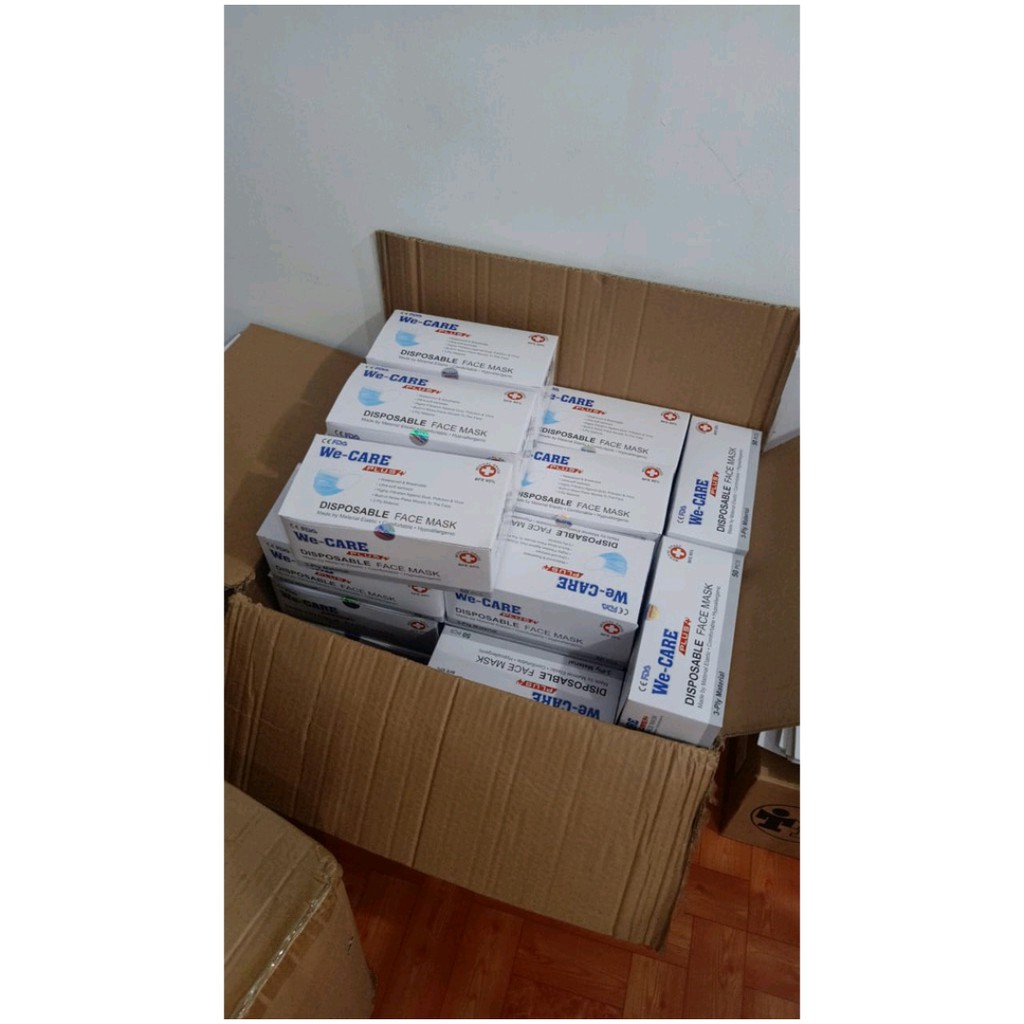 LXX-64 Masker 3ply Material//Masker We Care Plus//Masker Medis// Masker Kesehatan