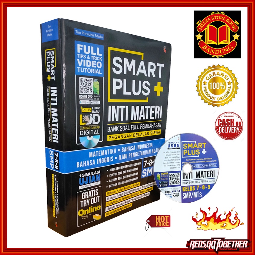 BUKU SMP - BUKU SOAL SMP - SMART PLUS SMP/MTS INTI MATERI BANK SOAL FULL PEMBAHASAN(100% ORIGINAL)