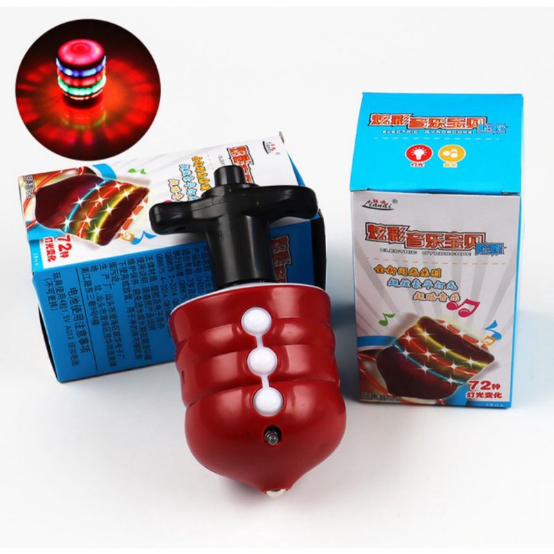 Promo Mainan Gasing LED Gyroscope musik nyala lampu / Mainan Anak-anak Gasing LED