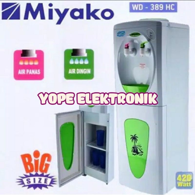 Dispenser Standing Air Miyako WD 389 HC Galon Atas Rak Bawah