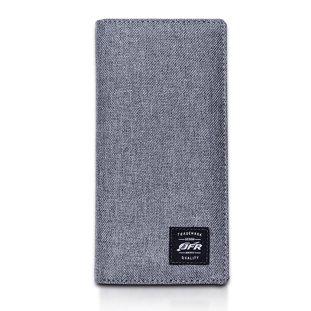 JFR Fashion Dompet Pria Bahan Kulit Canvas JP12-GREY