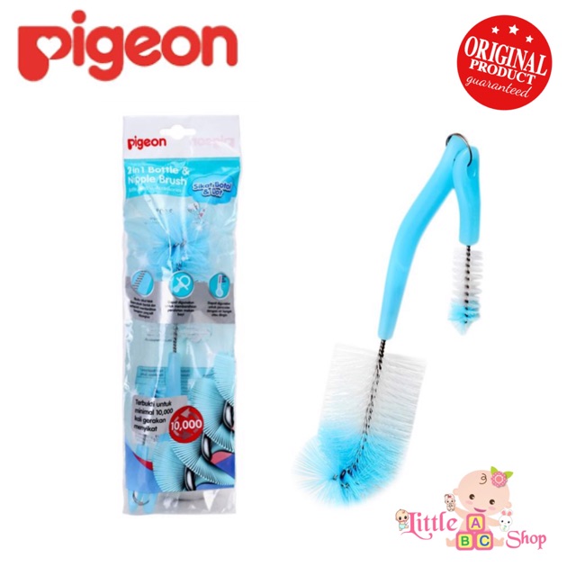 Pigeon Basic 2in1 Bottle &amp; Nipple Brush/sikat botol pigeon/pigeon brush