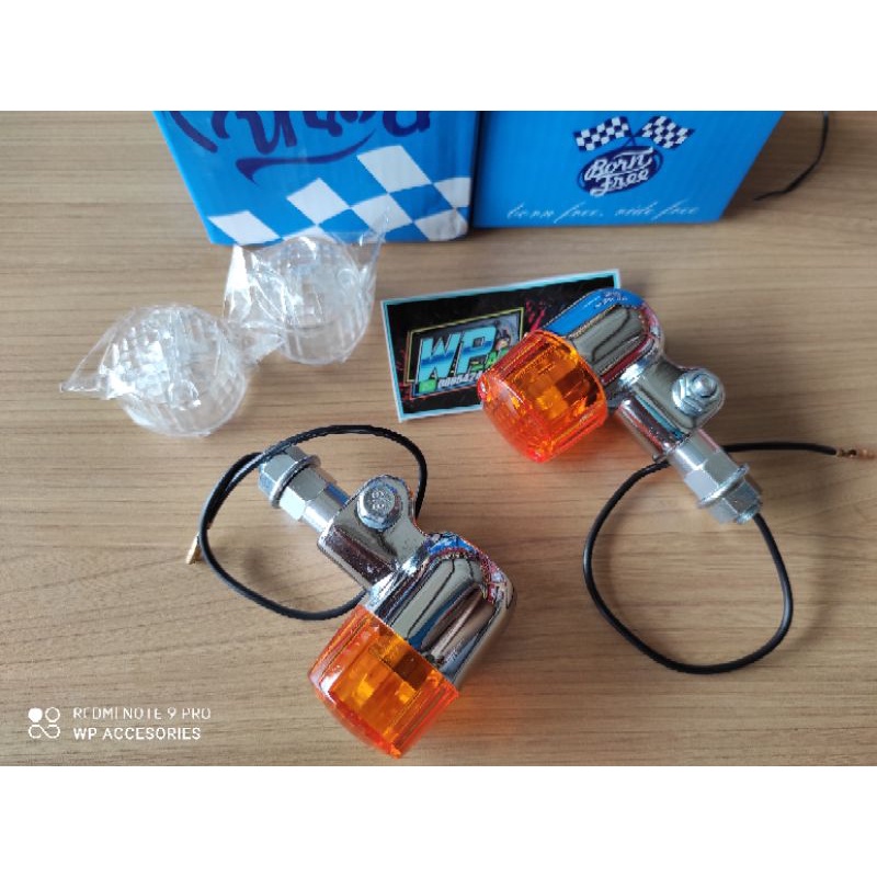 lampu sein reteng palu kotak bundar pnp CB GL megapro Tiger gl100 klasik bornfre