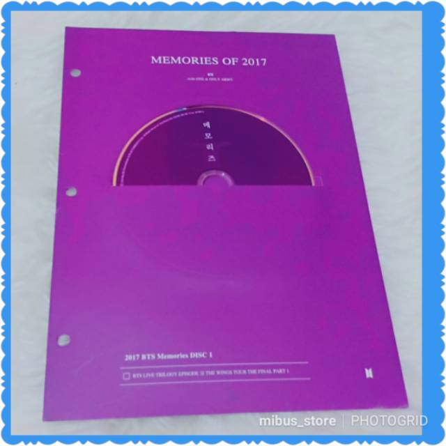 CD Official BTS Memories 2017