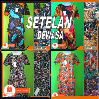 Setelan Baju Dewasa tidur Adem Ecer Grosir  Celana  Pendek  