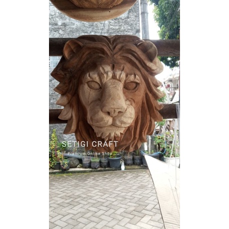 Hiasan Dinding Patung Kayu Patung Harimau Macan