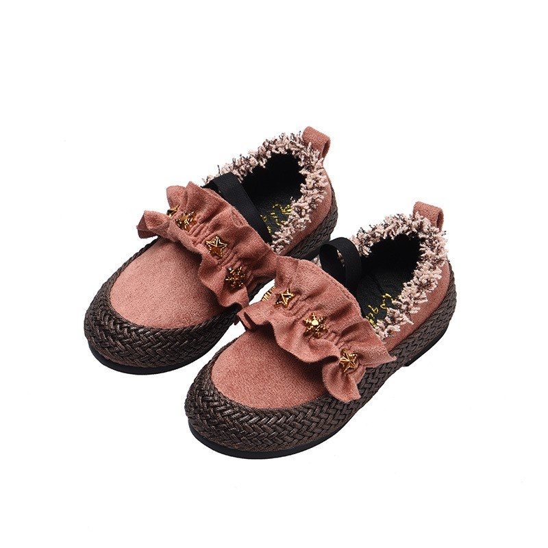 New!Sepatu Flat Anak Perempuan Motif Pita Size 21-30 Import