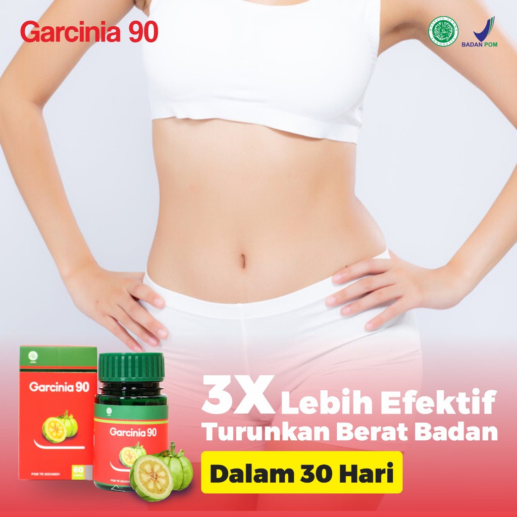 Garcinia90 - Original Garcinia Cambogia Penurun Berat Badan / Pil Diet / Peluntur Lemak Ampuh BPOM