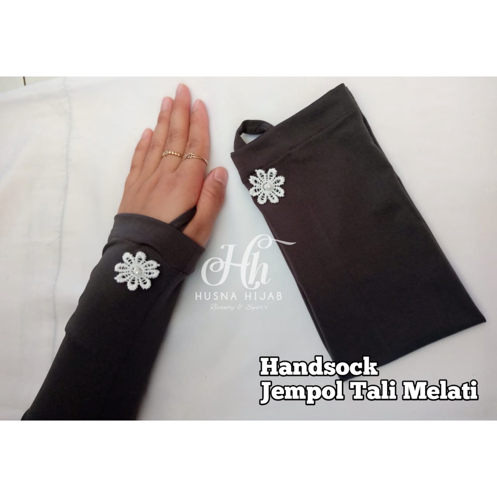 [HUSNA HIJAB] Handsock Jempol Tali Melati / Hensok Melati / Handsock Bunga