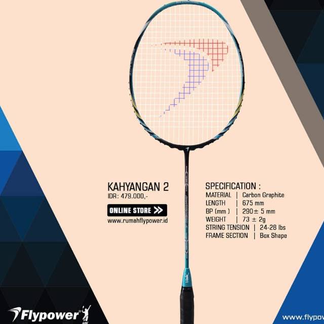 RAKET BADMINTON KAHYANGAN 2 FLYPOWER ORIGINAL