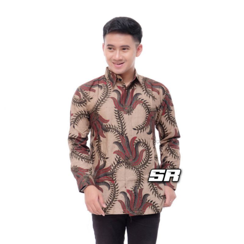 [BUTIK DIAN] Kemeja batik lengan panjang size m l xl xxl xxxl