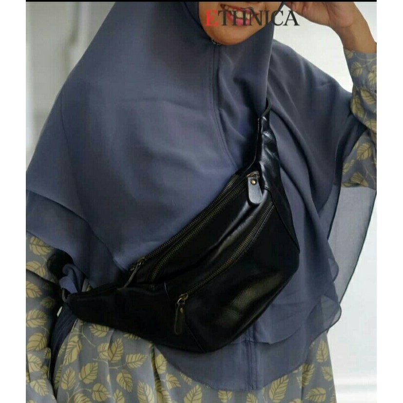 Waist Bag Kulit Wanita - Waist Bag Kulit Cowok - Wamena Waist Bag - Ethnica - Waist Bag Kekinian