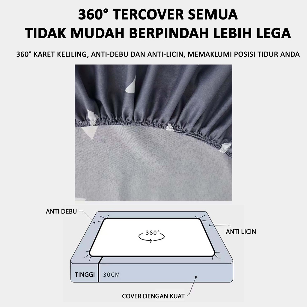 SEPREI Bed Cover Sprei Pattern Modern Menarik Seprai Kualitas Bagus90x200 120x200 160x200 180x200