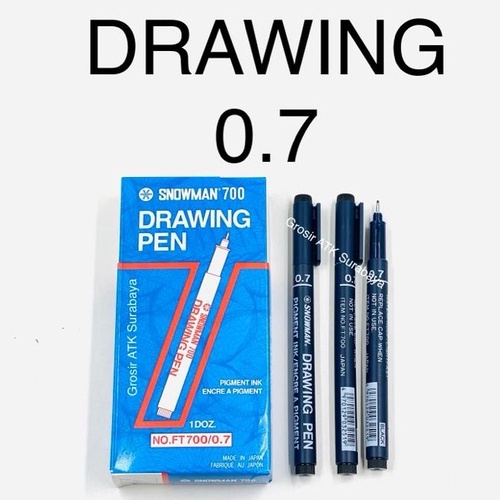 

SPIDOL DRAWING SNOWMAN 0.7 / Drawing Pen Gambar Snowman FT 700 / FT700 0.7 / 0,7