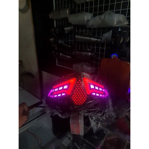 stop lamp 3 in 1 vario new custom sarang lebah