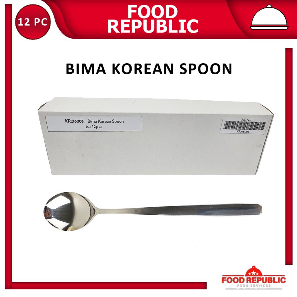 BIMA KOREAN SPOON 12 PCS SET - SENDOK KOREA KR216003 STAINLESS SUS304