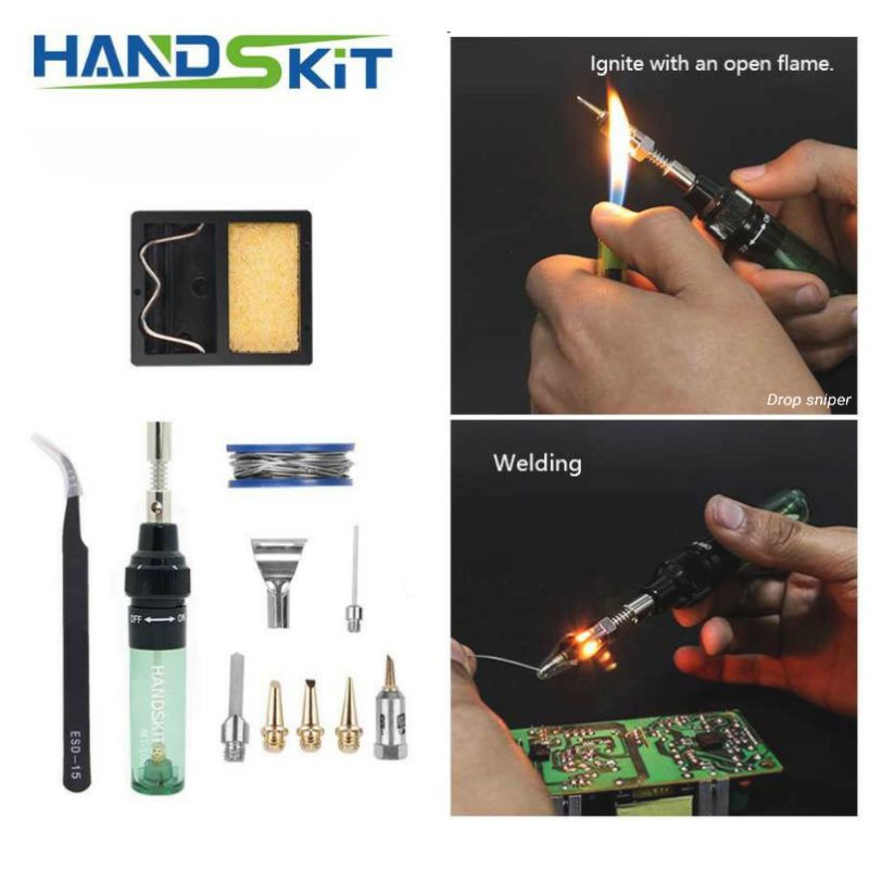 Set Solder Las Patri Portable Iron Pen Gas Butane Torch 1300C